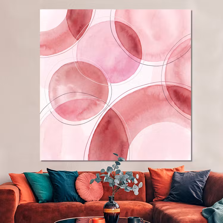 Forex - Abstract - Cirkels - Modern - Roze - Kunst — 3