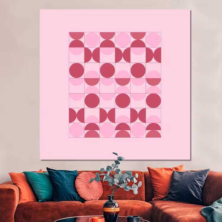 Forex - Abstract - Geometrisch - Cirkels - Roze - Modern — 3