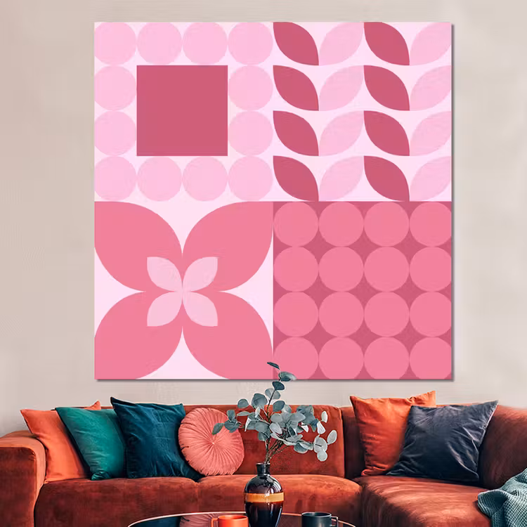 Forex - Abstract - Geometrisch - Patroon - Modern - Roze — 3