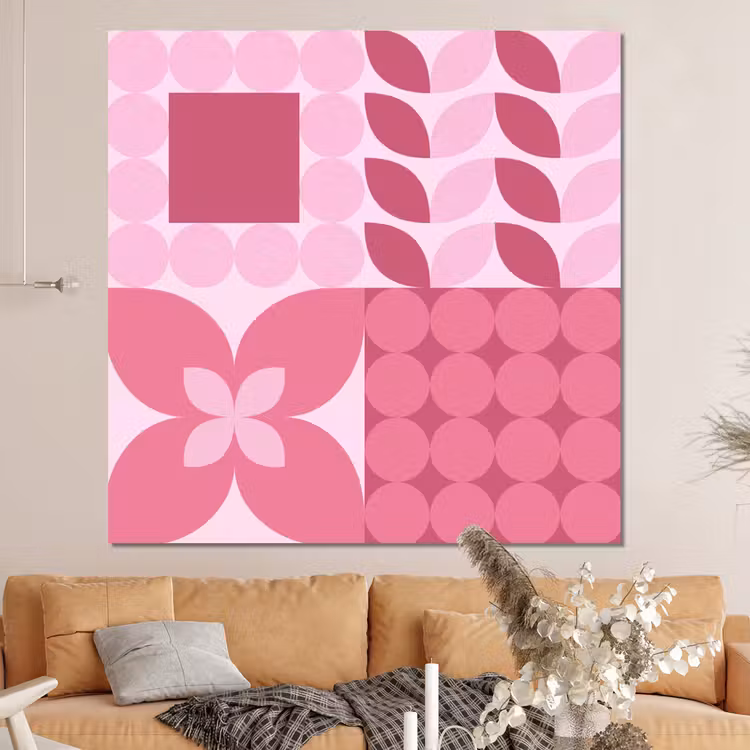 Forex - Abstract - Geometrisch - Patroon - Modern - Roze — 4