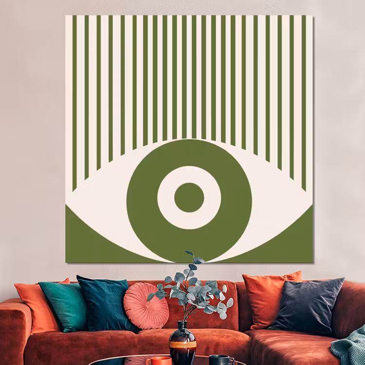 Forex - Abstract - Oog - Strepen - Modern - Groen — 3