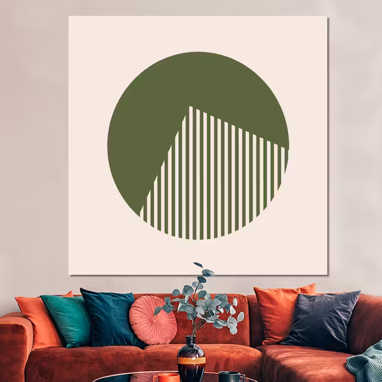 Forex - Cirkel - Strepen - Geometrisch - Abstract - Groen — 3