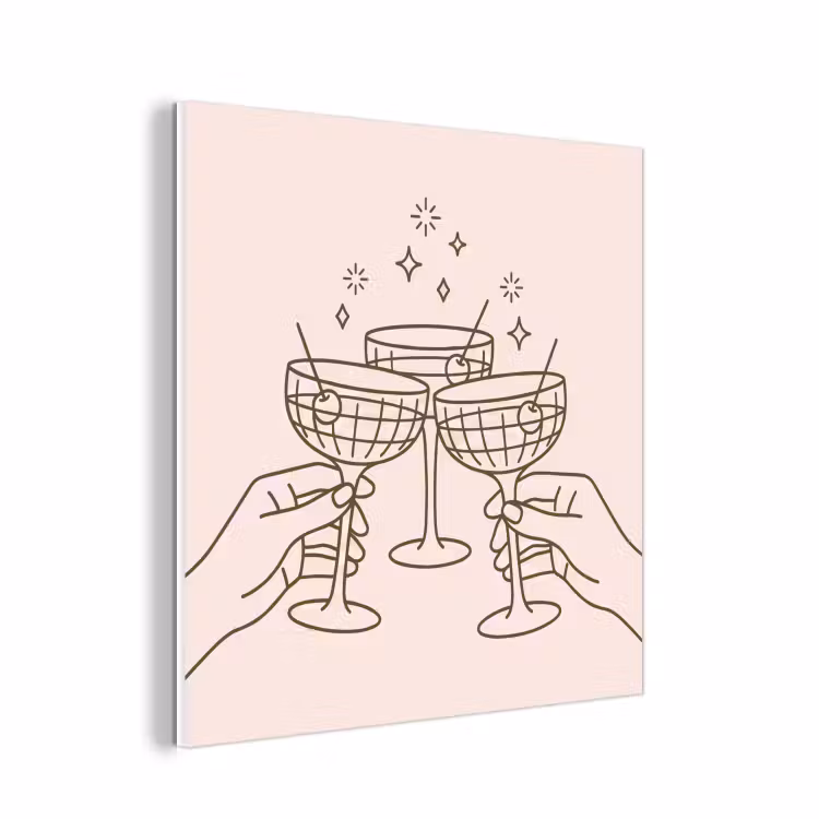 Forex - Drankjes - Feest - Proosten - Minimalistisch - Groen — 1