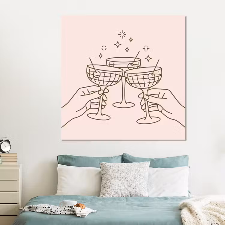 Forex - Drankjes - Feest - Proosten - Minimalistisch - Groen — 2