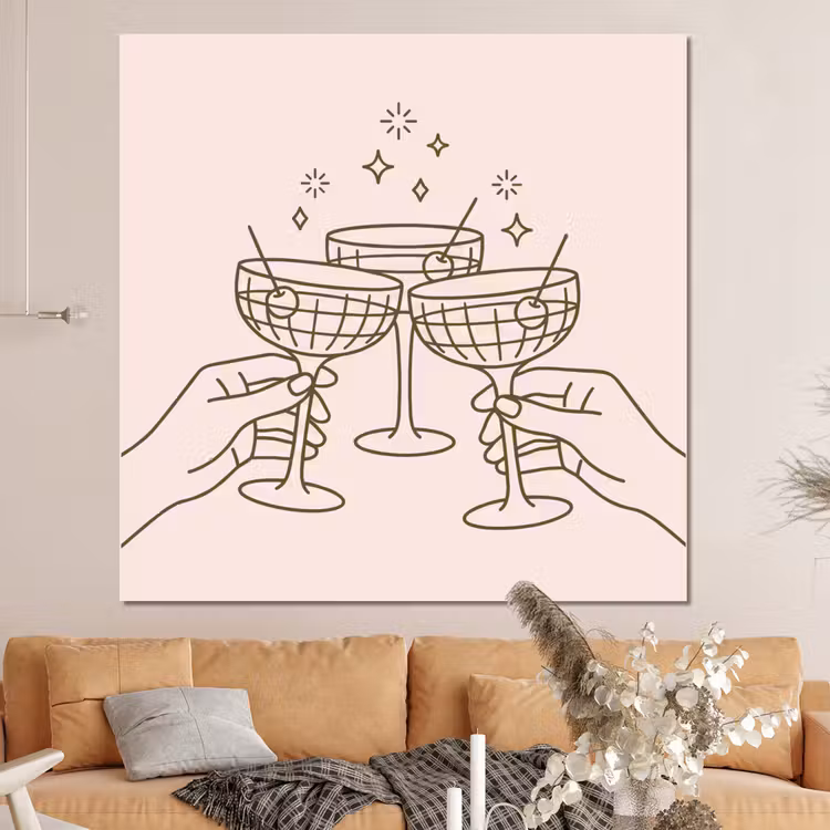 Forex - Drankjes - Feest - Proosten - Minimalistisch - Groen — 4