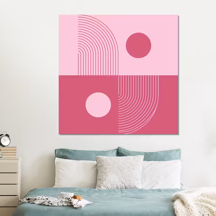 Forex - Geometrie - Patroon - Abstract - Roze - Modern — 2
