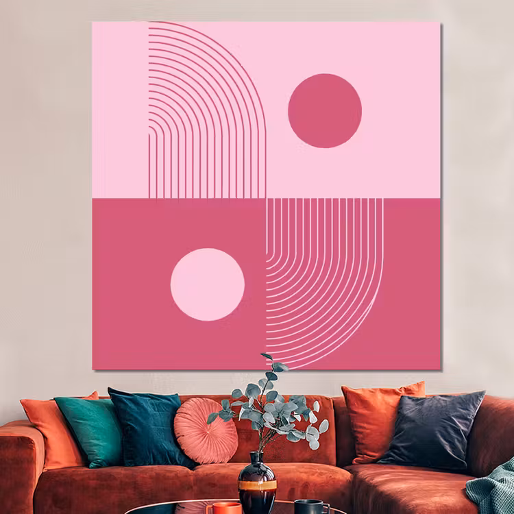 Forex - Geometrie - Patroon - Abstract - Roze - Modern — 3