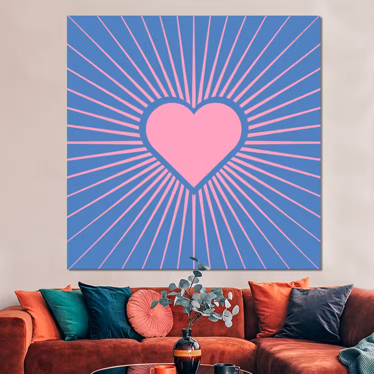 Forex - Hart - Stralen - Liefde - Modern - Roze — 3
