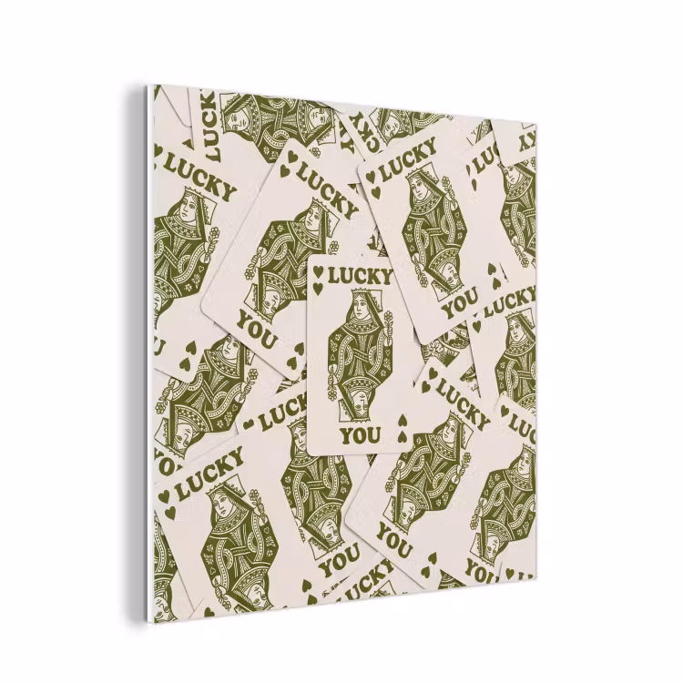 Forex - Kaarten - Koningin - Patroon - Groen - Spel — 1