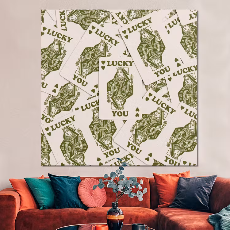 Forex - Kaarten - Koningin - Patroon - Groen - Spel — 3