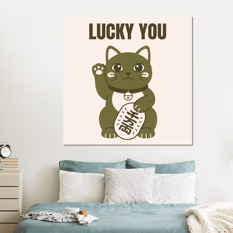 Forex - Kat - Geluk - Dieren - Modern - Groen — 2