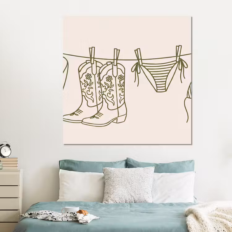 Forex - Kleding - Waslijn - Zomer - Lijntekening - Groen — 2