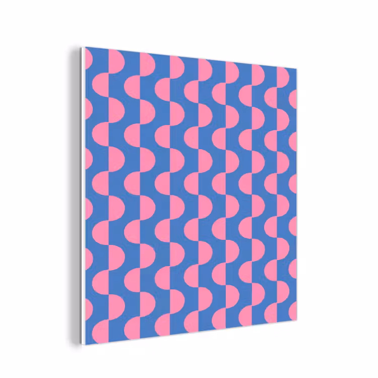 Forex - Patroon - Halve cirkels - Abstract - Modern - Roze - Blauw — 1