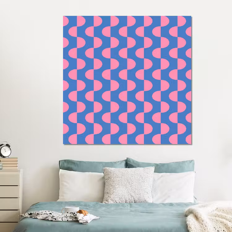Forex - Patroon - Halve cirkels - Abstract - Modern - Roze - Blauw — 2