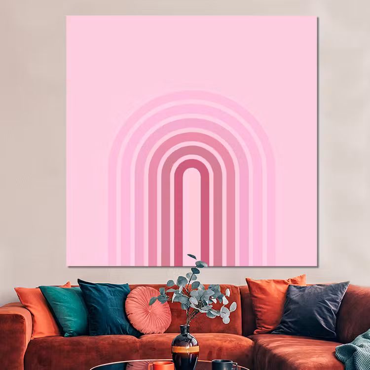 Forex - Regenboog - Roze - Abstract - Modern - Minimalistisch — 3