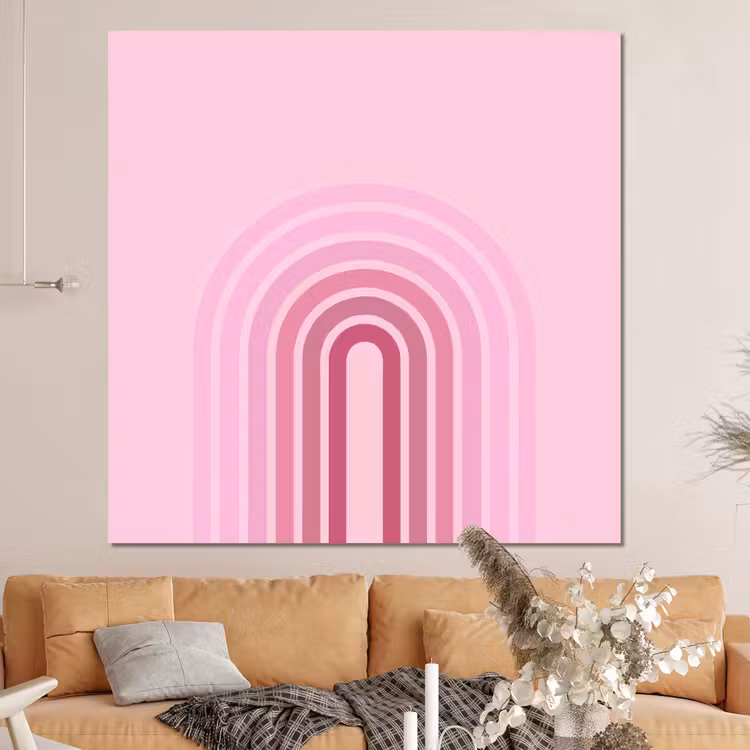 Forex - Regenboog - Roze - Abstract - Modern - Minimalistisch — 4