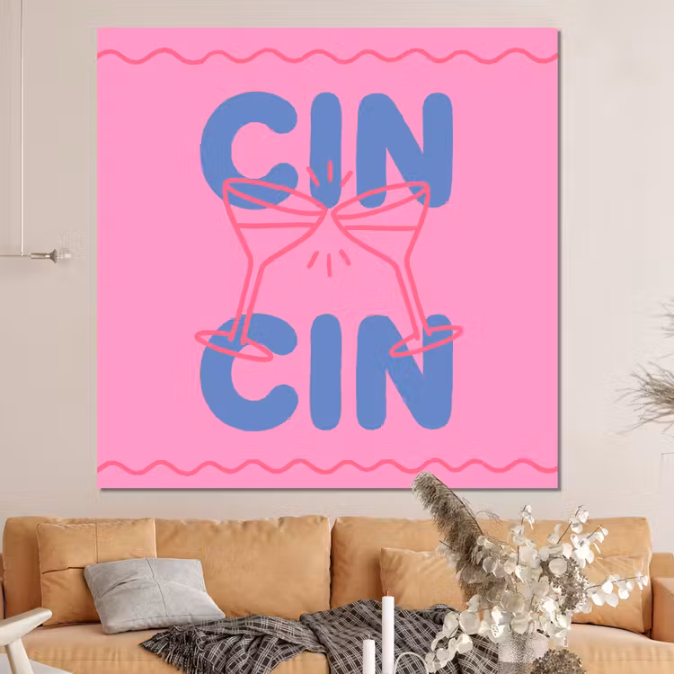 Forex - Drank - Glazen - Proost - Modern - Roze — 4