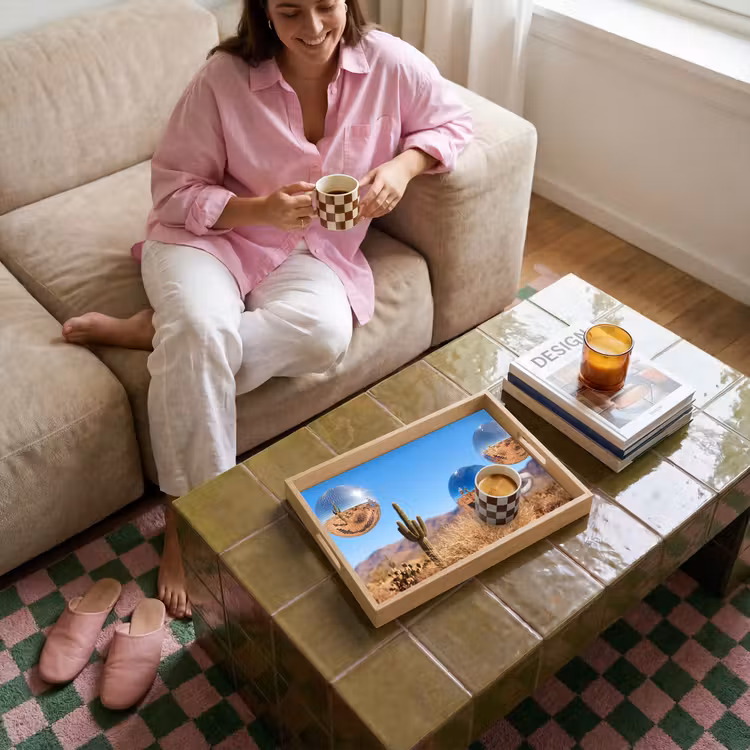 Dienblad - Woestijn - Spiegelbal - Kunst — 6