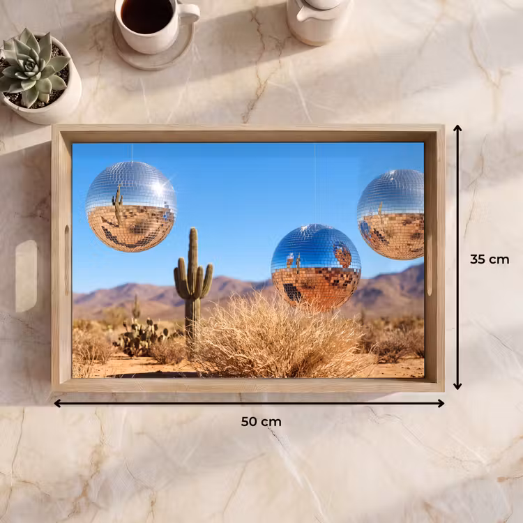 Dienblad - Woestijn - Spiegelbal - Kunst — 9