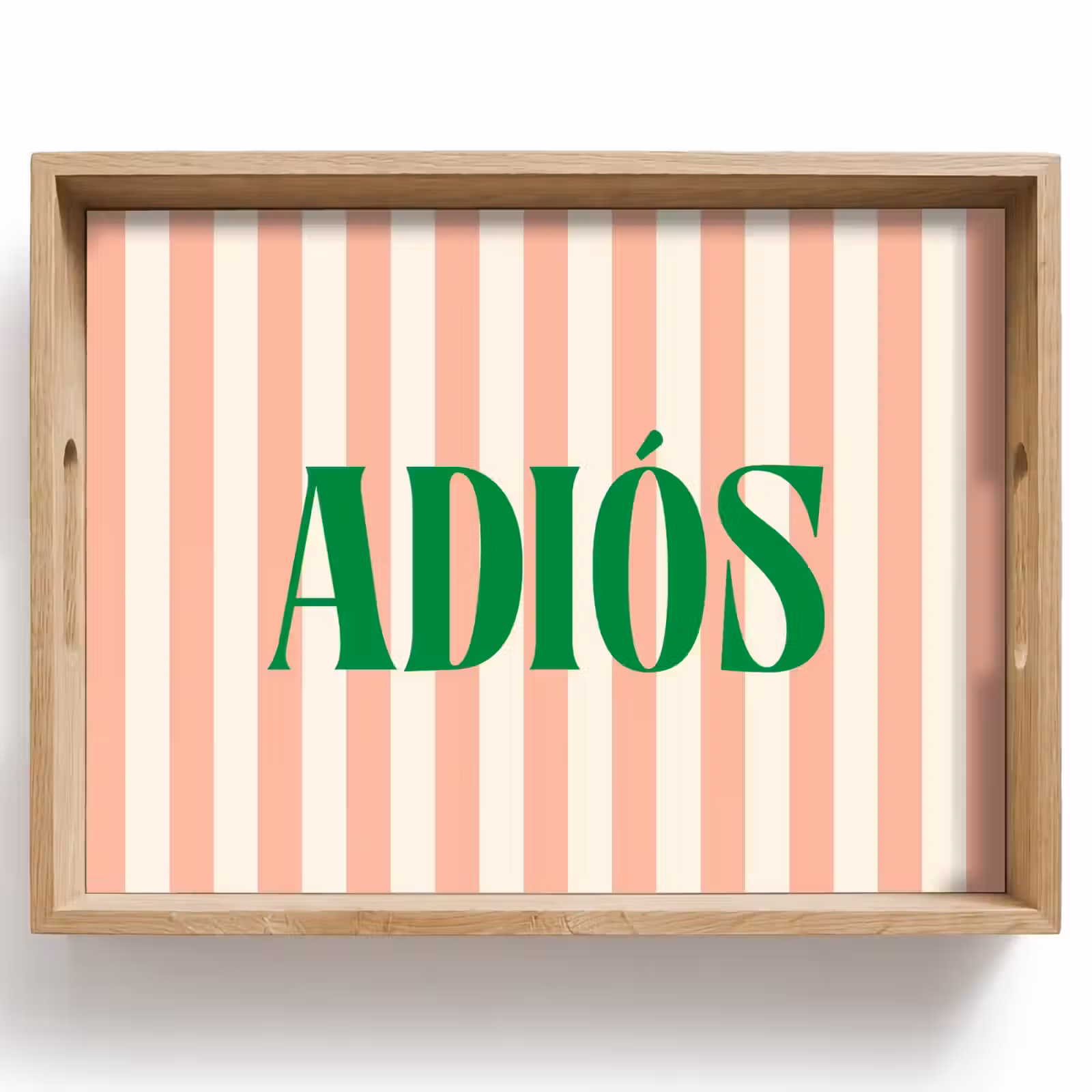 Dienblad - Zachtroze - Groen - Strepen - Adiós — 1