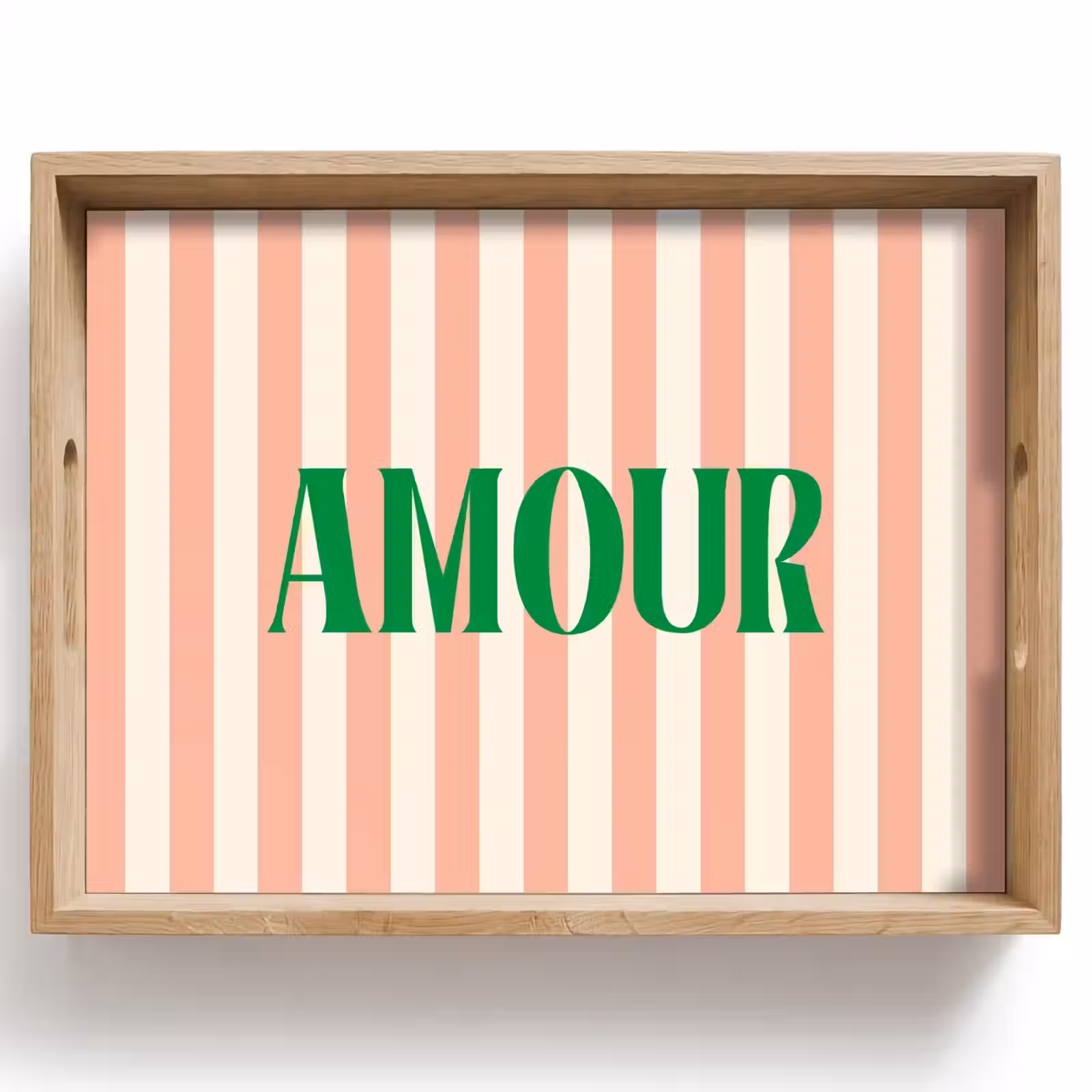 Dienblad - Zachtroze - Groen - Strepen - Amour — 1
