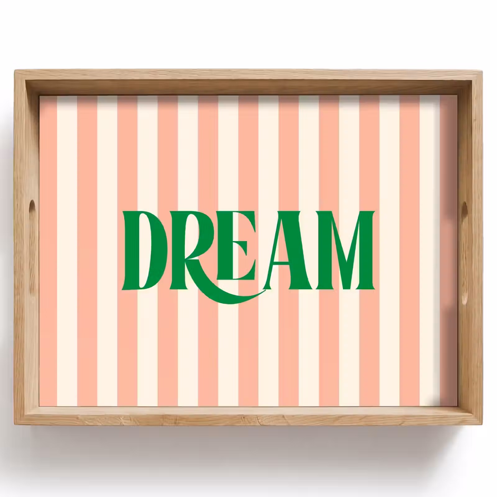 Dienblad - Zachtroze - Groen - Strepen - Dream — 1