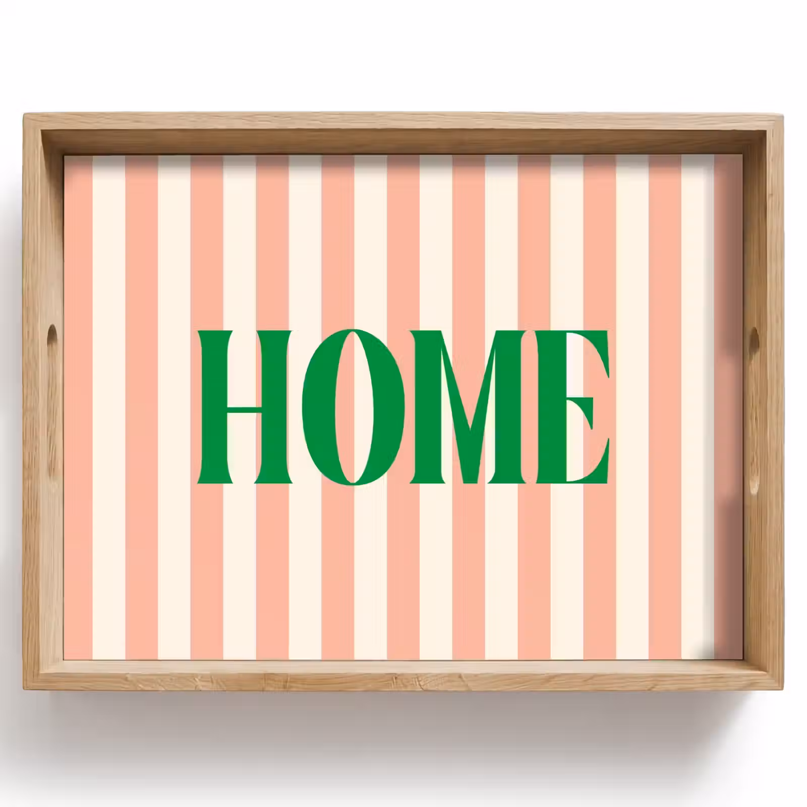 Dienblad - Zachtroze - Groen - Strepen - Home — 1