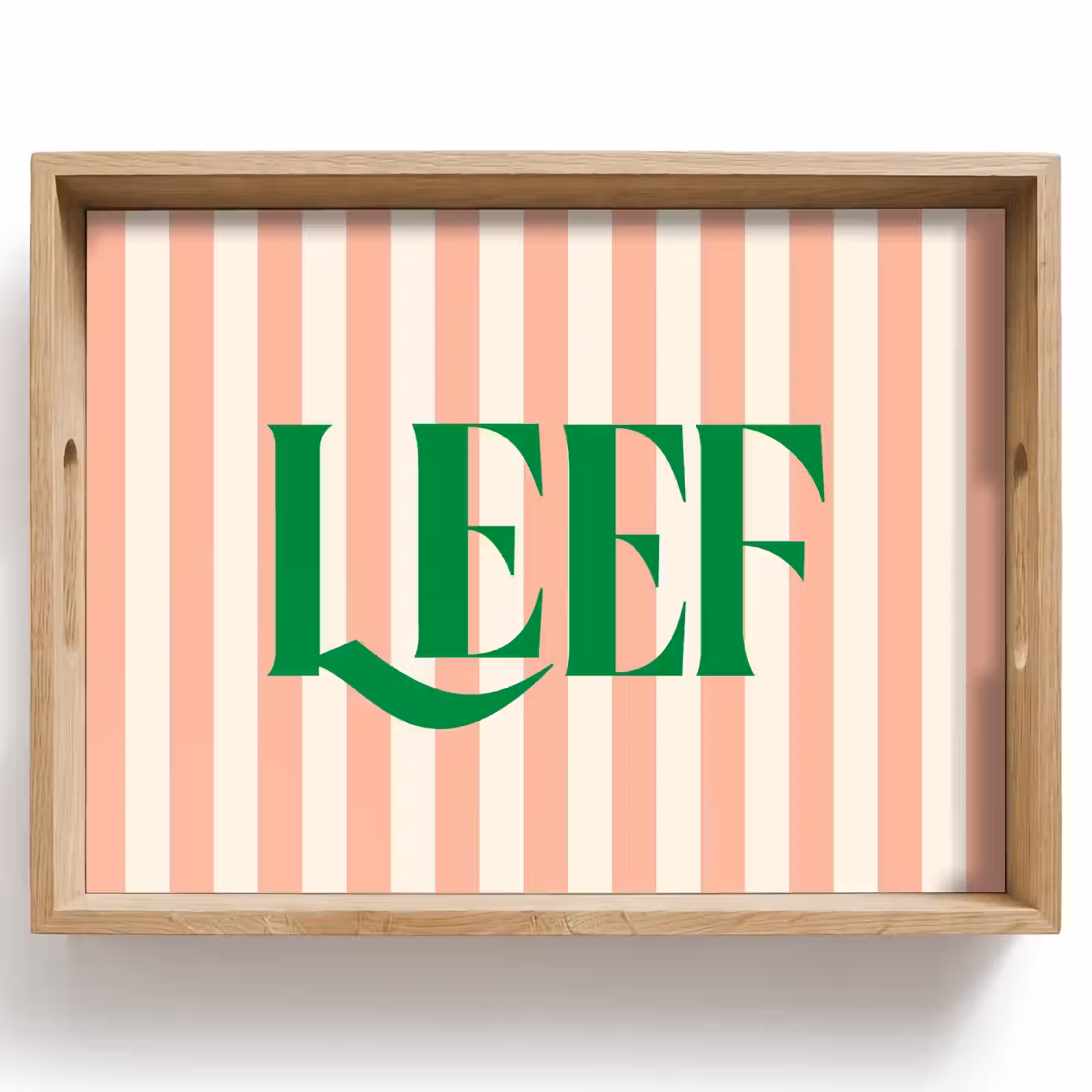Dienblad - Zachtroze - Groen - Strepen - Leef — 1