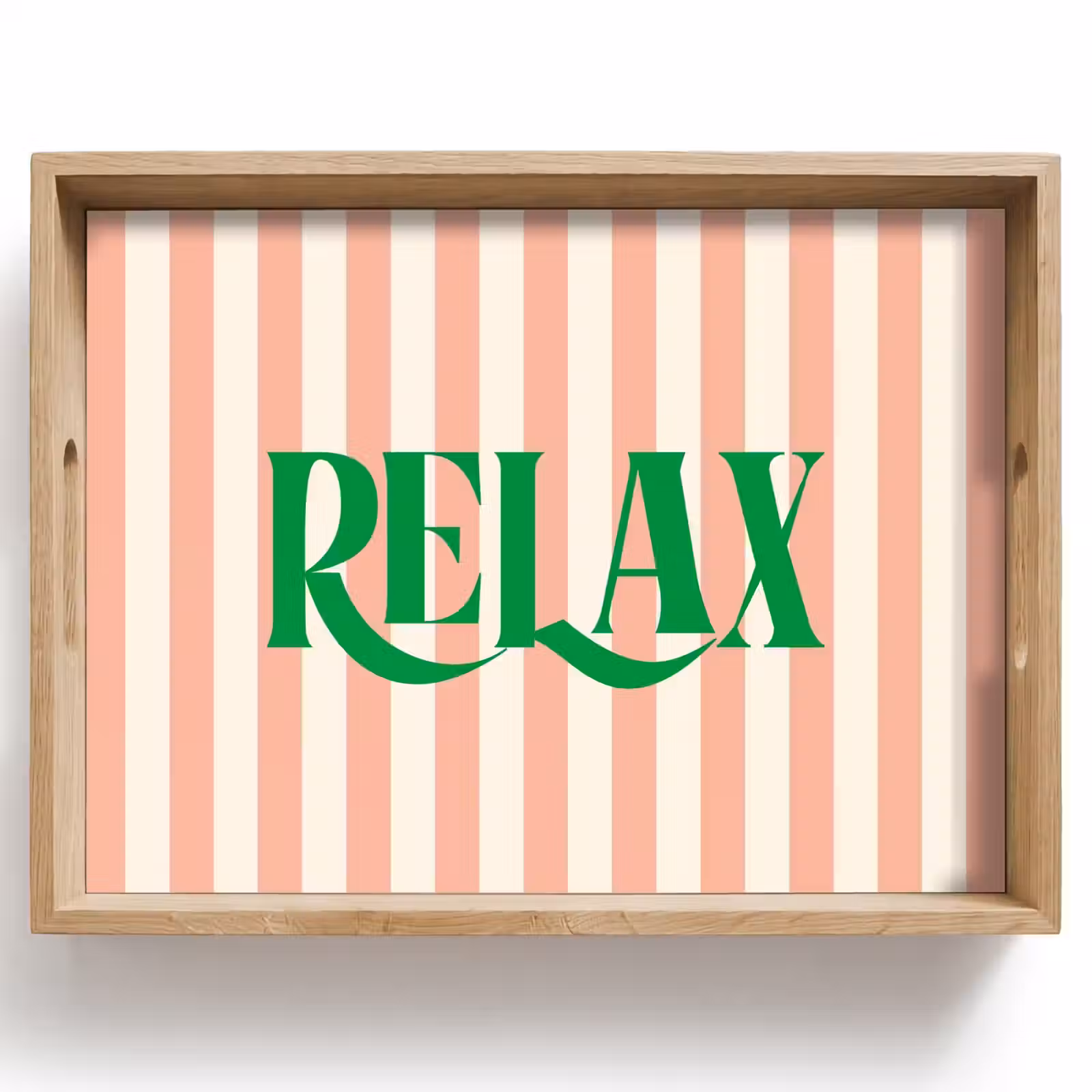 Dienblad - Zachtroze - Groen - Strepen - Relax — 1