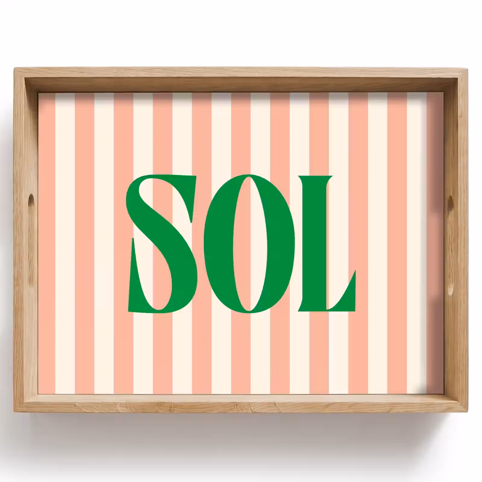Dienblad - Zachtroze - Groen - Strepen - Sol — 1