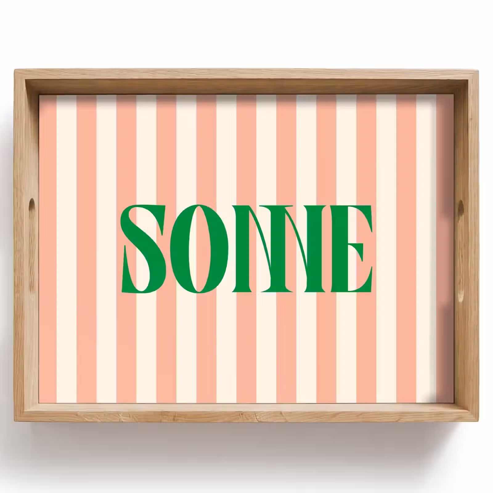 Dienblad - Zachtroze - Groen - Strepen - Sonne — 1