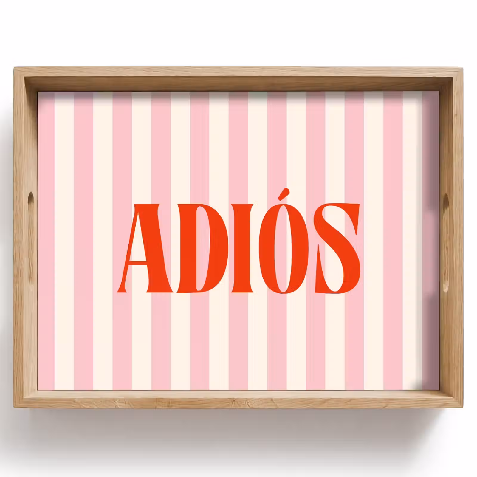 Dienblad - Zachtroze - Rood - Strepen - Adiós — 1