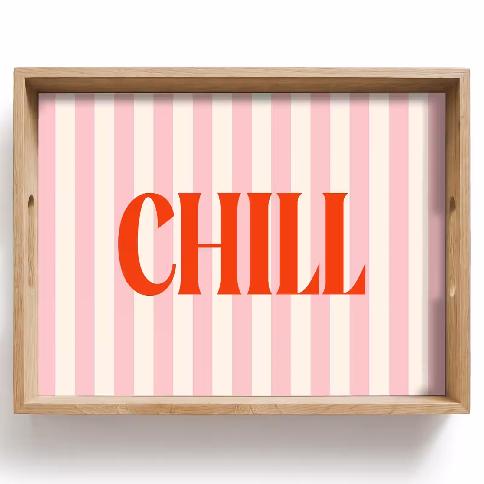 Dienblad - Zachtroze - Rood - Strepen - Chill — 1