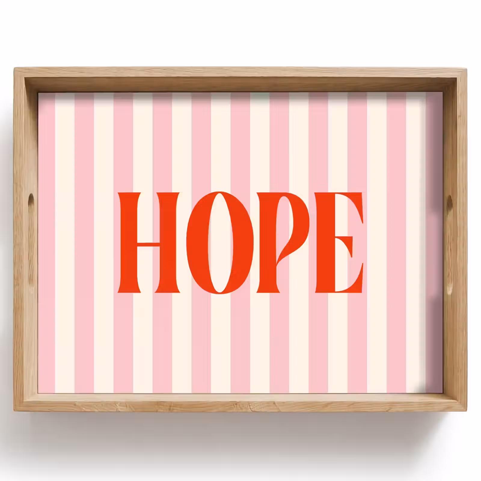 Dienblad - Zachtroze - Rood - Strepen - Hope — 1