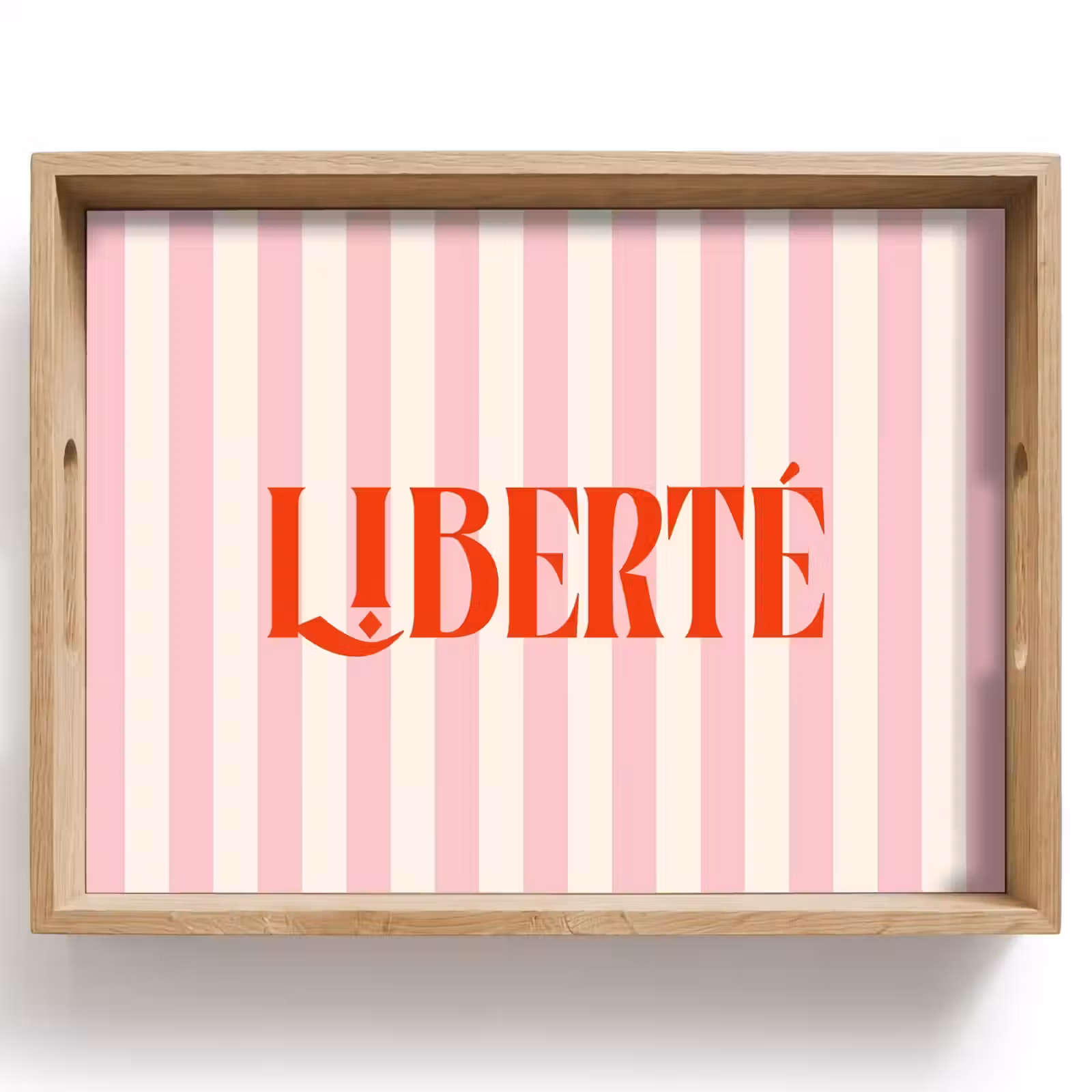 Dienblad - Zachtroze - Rood - Strepen - Liberté — 1