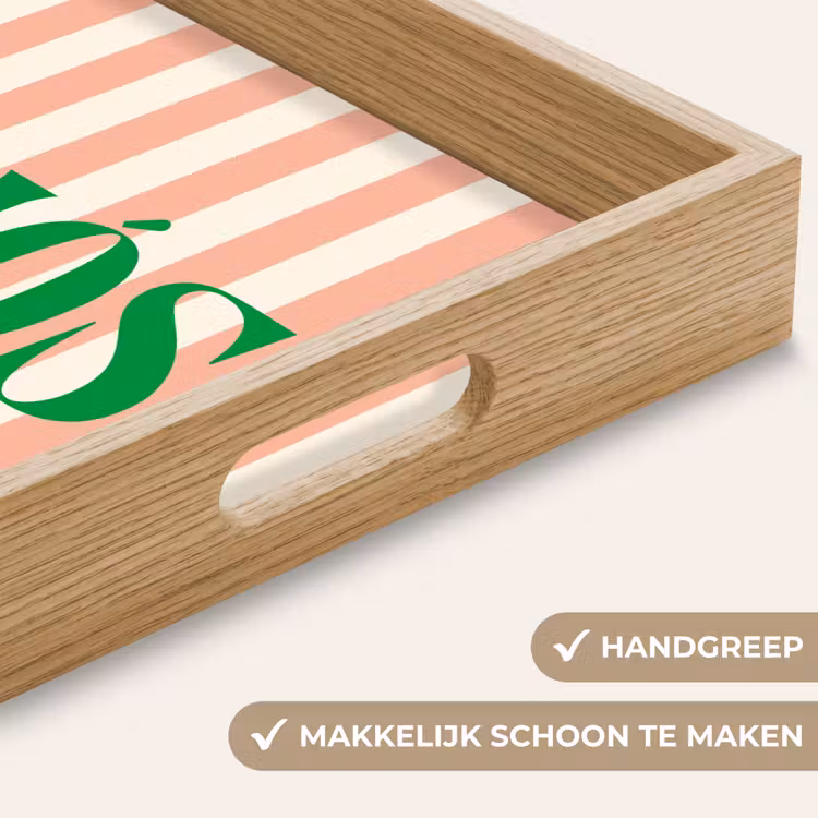 Dienblad - Zachtroze - Groen - Strepen - Adiós — 5
