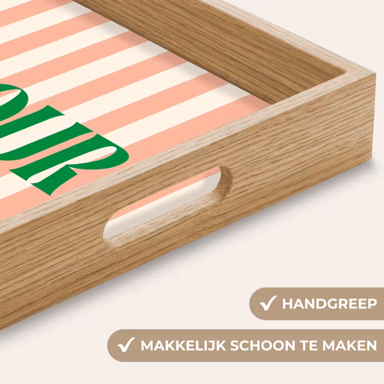 Dienblad - Zachtroze - Groen - Strepen - Amour — 5