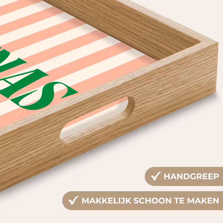 Dienblad - Zachtroze - Groen - Strepen - Buenas — 5