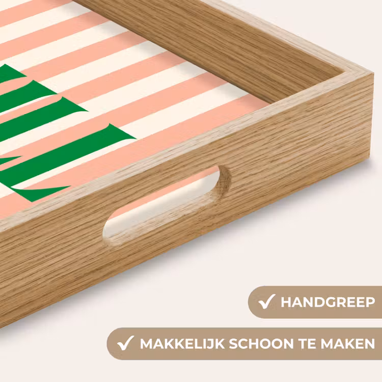 Dienblad - Zachtroze - Groen - Strepen - Chill — 5