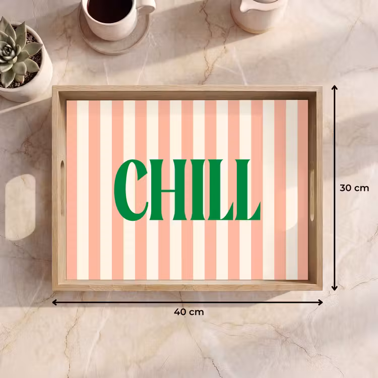 Dienblad - Zachtroze - Groen - Strepen - Chill — 9