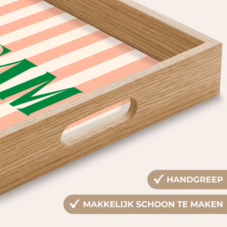 Dienblad - Zachtroze - Groen - Strepen - Dream — 5