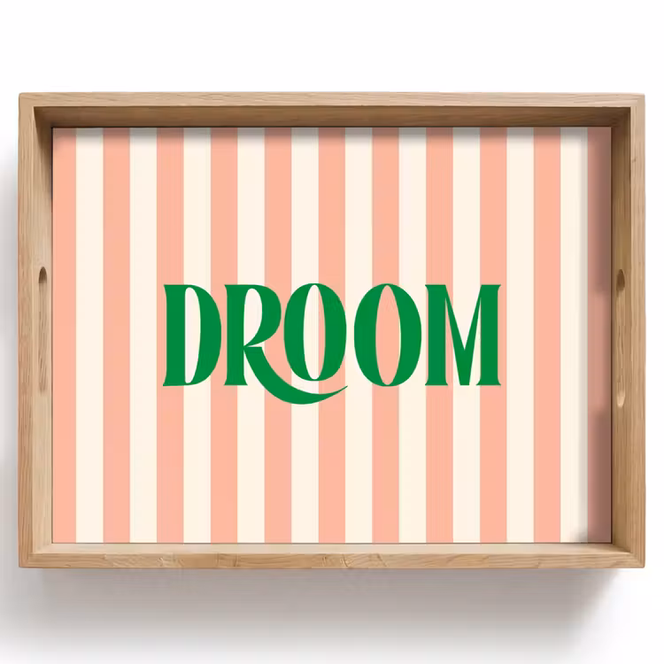 Dienblad - Zachtroze - Groen - Strepen - Droom — 1