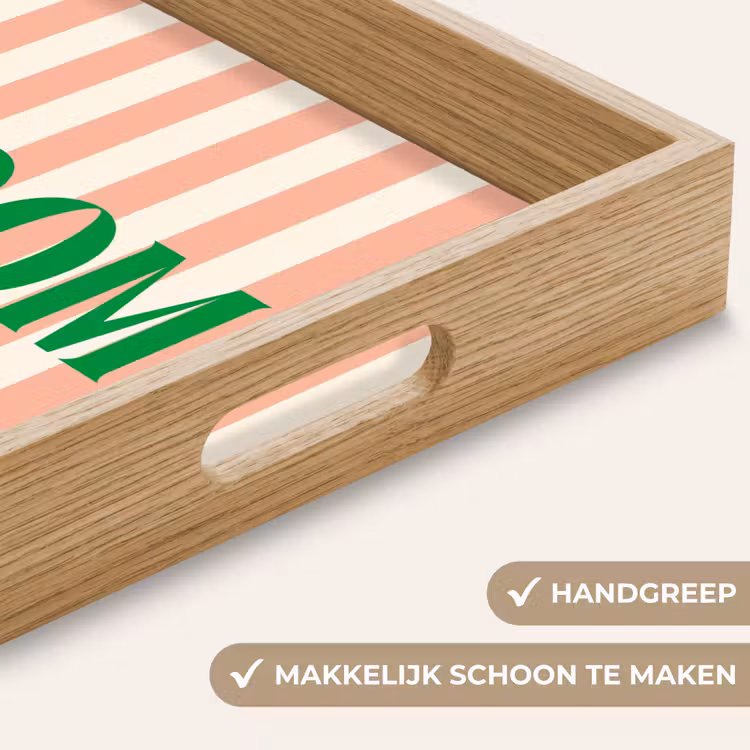 Dienblad - Zachtroze - Groen - Strepen - Droom — 5