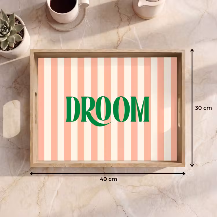 Dienblad - Zachtroze - Groen - Strepen - Droom — 9