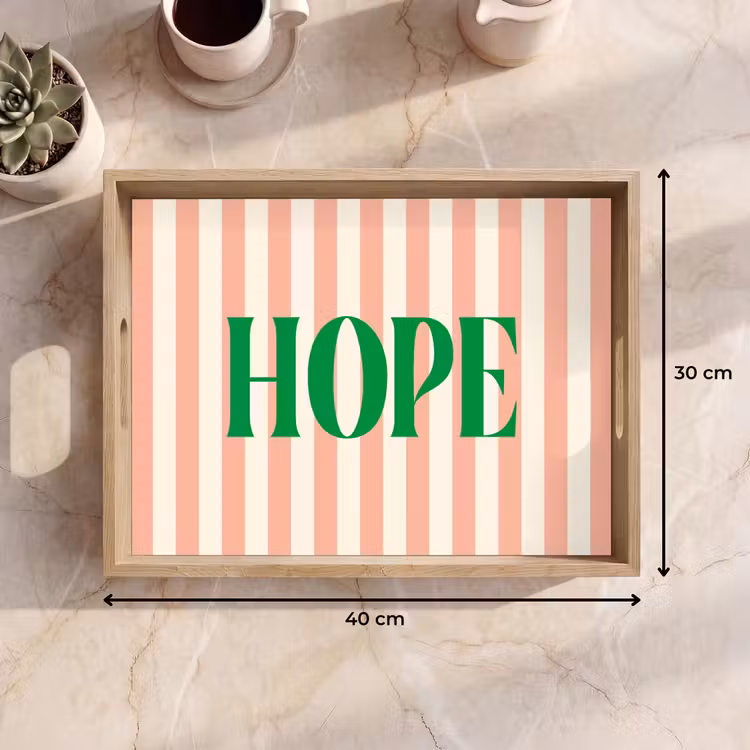 Dienblad - Zachtroze - Groen - Strepen - Hope — 9