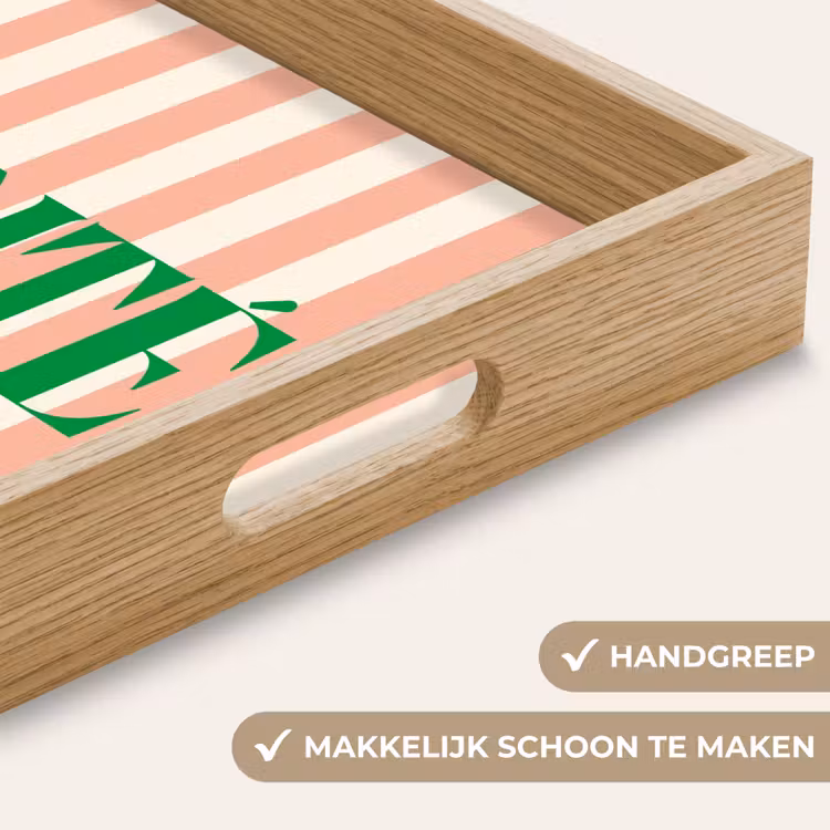 Dienblad - Zachtroze - Groen - Strepen - Santé — 5