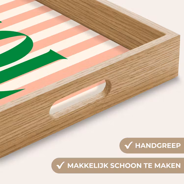 Dienblad - Zachtroze - Groen - Strepen - Sol — 5