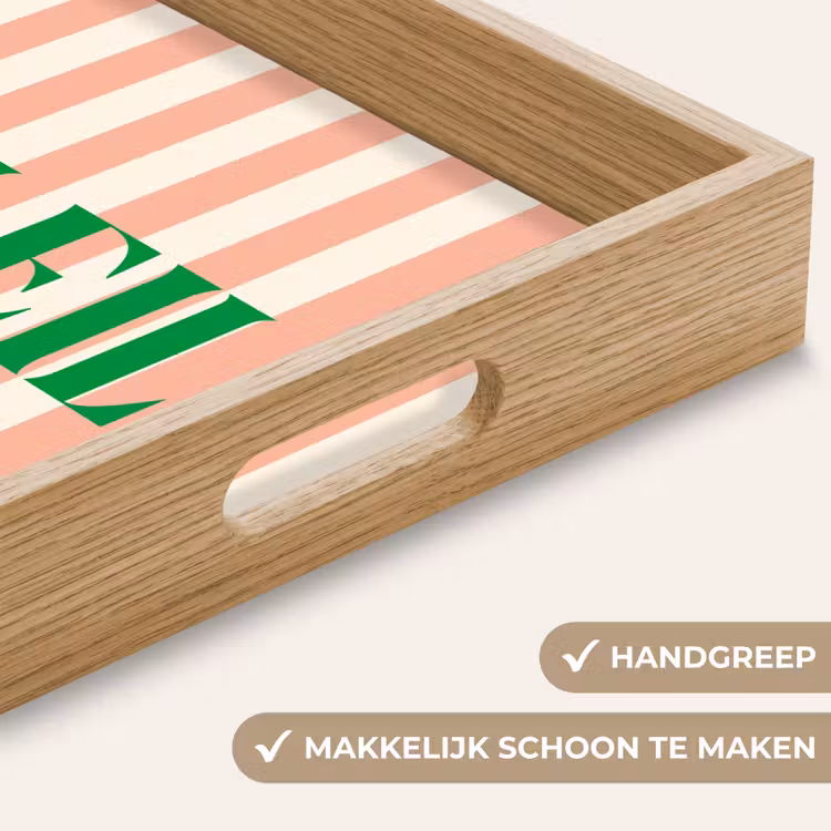 Dienblad - Zachtroze - Groen - Strepen - Soleil — 5