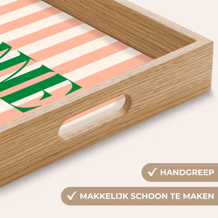 Dienblad - Zachtroze - Groen - Strepen - Sonne — 5
