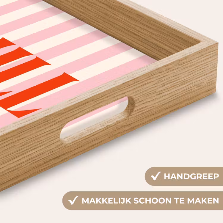 Dienblad - Zachtroze - Rood - Strepen - Chill — 5